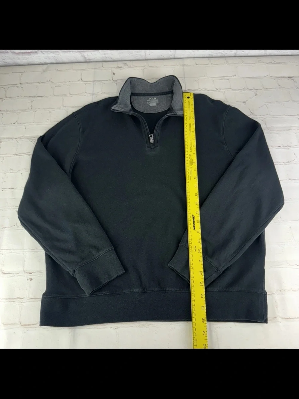 Polo by Ralph Lauren Men’s Black Half-Zip Pullover large #810